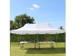 Toolport 3X6M Gazebo Pieghevole, Premium Acciaio, Bianco