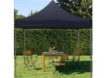 Toolport 3X3M Gazebo Pieghevole, Premium Acciaio, Nero