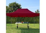 Toolport 3X4,5M Gazebo Pieghevole, Premium Acciaio, Rosso