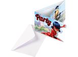 Biglietti D'invito Miraculous Ladybug Cat Noir 8 Pezzi Festa Di Compleanno Per Bambini