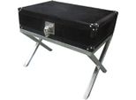 Casa Padrino Tavolino Con Cassetto Nero / Argento 60 X 40 X H. 50 Cm - Mobili Soggiorno
