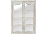 Casa Padrino Specchio Da Parete In Stile Country Con 2 Ante A Ribalta Bianco Antico 63 X 4 X H. 86 Cm - Specchio Effetto Finestra