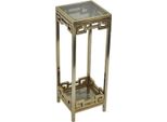 Casa Padrino Tavolino / Colonna Colori Ottone Antico 35 X 35 X H. 100 Cm - Mobili Soggiorno