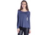 Camicetta Da Donna A Maniche Lunghe Asimmetrica; Grafite 2XL/3XL