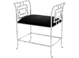 Panca Casa Padrino Argento / Nero 66 X 42 X H. 73 Cm - Mobili