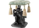 Casa Padrino Designer Sgabello Monkey Nero / Turchese 38 X 43 X H. 58 Cm - Mobili