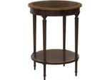 Casa Padrino Tavolino Barocco Marrone Scuro / Marrone Chiaro Ø 58 X H. 80 Cm - Mobili Barocchi