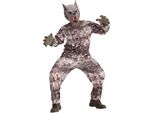 Costume Da Lupo Mannaro Selvaggio Per Bambini Costume Di Halloween Grigio 8-10 Anni (140 Cm)