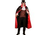 Costume Da Uomo Di Halloween Da Vampiro Conte Dracula Nero-Rosso-Bianco