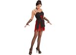 Sexy Costume Vittoriano Da Donna Vampiro Nero-Rosso