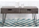 Tavolino Di Design Casa Padrino Grigio Mango 100Cm - Legno Massello