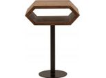Tavolino Di Design Casa Padrino In Sheesham Naturale/Nero 45Cm X 35Cm X H.65Cm In Legno Massiccio