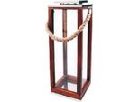 Casa Padrino Lanterna Argento / Marrone 23 X 23 X H. 61 Cm - Hotel & Restaurant Candlestick
