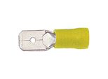 Spina Piatta Connettore A Crimpare Parzialmente Isolato Sezione: 4,0 - 6,0 Mm², Dimensione Spina: 6,3 X 0,8 Mm, Giallo (Hella) Venduto Solo In Confezioni Da 50, Prezzo Per 100 Unità