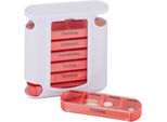 Relaxdays 2 X Portapillole 7 Giorni 4 Scomparti Rosso