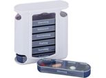 Relaxdays 2 X Portapillole 7 Giorni 4 Scomparti Blu