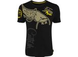 Hotspot Design Fishing Mania Catfish, M, Nero-Giallo, T-Shirt, 010000602