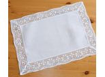 Runner Da Tavola Jana Bordo Fine All'uncinetto Stile Country Poliestere 35 X 50 Cm