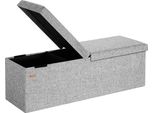 Casaria® Cassapanca Contenitore Con Coperchio Pieghevole 115X40X40Cm Pouf 131 L Scatola Portaoggetti Panca Box Salvaspazio Sedile Poggiapiedi