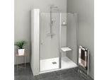 Polysan Zoom Line - Porta Per Doccia 1300 Mm, Vetro Trasparente, Alluminio Lucido ZL1313