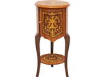 Casa Padrino Tavolino Barocco Con Cassetti Intarsiati Marrone 80 X 40 Cm - Tavolino In Stile Antico - Tavolino Da Telefono - Arredamento