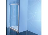 Polysan Easy Line - Porta Doccia 1100 Mm, Alluminio Lucido/Vetro Trasparente EL1115