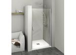 Polysan Zoom Line - Porta Per Doccia 800 Mm, Vetro Trasparente, Alluminio Lucido ZL1280