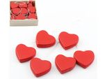 Cuori Di Legno Da Appendere 3,5X3,5 Cm Ghirlanda Di Cuori Di Legno Ghirlanda Di Cuori 25S