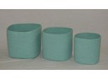 Cestino Portaoggetti Sky Cestino In Tessuto Cotone Set Di Cestini Decorativi, Dimensioni: Set Da 3 Pezzi