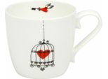 KöNitz Hearts Cages Becher, Tasse, Kaffeetasse, Bone China, Herz, 415 Ml, 11 2 057 1922