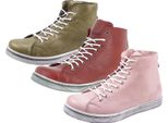 Andrea Conti Donna 0341500 Stivale Stringato Sneaker Alta Con Zip , Misura:38 Eu, Colore:Rosso