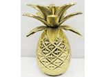 Casa Padrino Portacandele Di Design In Ottone Ananas Oro Ø 12 X H. 15 Cm - Accessori