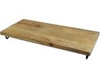 1.04 Piatto Da Portata In Legno Massiccio Di Mango 50X25 Cm - Con Piedini