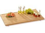 Kesper Piastra Di Copertura In Bambù - 50 X 28 X 3,1 Cm - Tagliere E Piastra Di Copertura Con Scanalatura Per Il Succo - Ideale Per Piani Di Cottura - 5859113