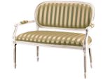 Casa Padrino Panca Barocca Bianco / Verde / Oro 121 X 51 X H. 98 Cm - Mobili Barocchi