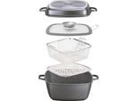 Stoneline® Teglia Multifunzione Quadrata Da 28 Cm Con Coperchio