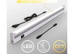 Lampada Sottopensile Cucina Led, Luca Bianca Neutra O Calda, Led Integrati 8W, Lunga 55.7 Cm, Luce Orientabile, Interruttore On Off, Plastica Color Argento, Collegabile Con Lampade Uguali, 230V IP20