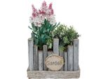 Vaso Per Piante Quadrato - Giardino - Vaso Per Piante In Legno Naturale - 25X17X18 Cm