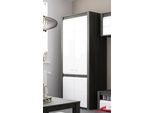 Armadio Armadio Pino Nero / Bianco Lucido A 2 Ante 90 Cm