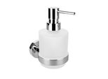Sapho X-Round - Distributore Di Sapone Con Supporto, Vetro Satinato/Cromo XR103