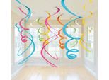 Amscan 67055-90-55 - Spirali Decorative Appese, 12 Volute