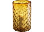 Casa Padrino Candeliere In Vetro Giallo Ø 27 X H. 44 Cm - Accessori Per La Decorazione Di Alberghi E Ristoranti