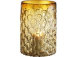 Casa Padrino Candeliere In Vetro Giallo Ø 20 X H. 28 Cm - Accessori Per La Decorazione Di Alberghi E Ristoranti