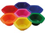 Set Di Vassoi Per Tinture Comair Rainbow 7 Pezzi, Colorati, Sistema A Innesto, Antiscivolo