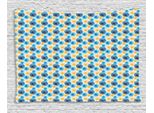Abakuhaus Arazzo Notte Stellata, Cerchi Disegnati, Soggiorno Camera Da Letto Casa Arazzo In Raso Setoso, 200 X 150 Cm, Azzurro Blu Scuro Giallo