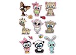 Avery Zweckform 53252 Avery Zweckform Zdesign Bigsticker Glitter "Bambini Animali"""