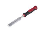 Scalpello Con Manico Rosso-Nero 2K, 28 Mm, Scalpello Professionale Stubai Per Una Lavorazione Precisa Del Legno, Scalpello Per Falegnami E Carpentieri