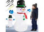 Monzana® Pupazzo Di Neve Gonfiabile Xl 120Cm Illuminazione Led Decorazione Natalizia Giardino Addobbi Interni Esterni