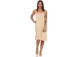 Camicia Da Notte Donna Pigiama Estate Senza Maniche; Beige M