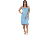 Camicia Da Notte Da Donna Senza Maniche, Blu Chiaro L
